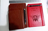 Phoenix Journal with Custom text or custom quote engraved leather bound, strip with the same color to keep it closed, jotter, scribbling pad scribbling block, notebook scratch