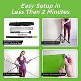 Valera Explorer 70 Inch Portable Green Screen for Streaming and Videos - Mounts on Tripod and Wall | Only 8 lbs | 2 min Setup | 16:9 Format | ChromaBoost Fabric with High Vibrancy for Low Lighting