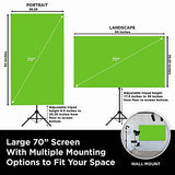 Valera Explorer 70 Inch Portable Green Screen for Streaming and Videos - Mounts on Tripod and Wall | Only 8 lbs | 2 min Setup | 16:9 Format | ChromaBoost Fabric with High Vibrancy for Low Lighting