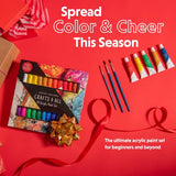 Crafts 4 All Acrylic Paint Set - 24-Pack of 12mL Art Paints for Canvas, Painting Decorations, Wood, Ceramics and Fabrics - Craft Painting Supplies for Beginners and Professional Artists