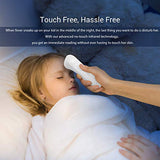 No Touch Forehead Thermometer by iHealth, No Contact Baby Thermometer for Best Accuracy with 3 Ultra sensitive sensors, Home Medical Level Digital Fever Thermometer with Instant Reading for Baby, Kids
