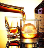 Samuelworld Large Sphere Ice Tray Mold Whiskey Big Ice Maker 6 x 2.5 Inch Ice Ball for Cocktail and Scotch
