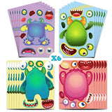 GEGEWOO Make A Monster Stickers Halloween Stickers for Kids Halloween Party Supplies Activities for Monster Themed Birthday Party Games
