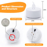 KOABY 12/24/50/100/200/400 Pack Battery Operated Tea Lights Candles, Flickering Flameless LED Lights, Last 200H+, for Decoration(12 Pack, Warm White)