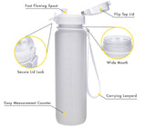 Brimma Premium Sports Water Bottle with Leak Proof Flip Top Lid - Eco Friendly & BPA Free Tritan Plastic - Must Have for The Gym, Yoga, Running, Outdoors, Cycling, and Camping