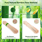 Minisland Premium 12 Inch Bamboo Skewers for Kabobs 4mm Thick Round BBQ Food Sticks 100 Counts in 2 Packs, Many Sizes Choices 4.7"/5.5"/6"/7"/8"/10"/12" -MSL167