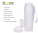 Brimma Premium Sports Water Bottle with Leak Proof Flip Top Lid - Eco Friendly & BPA Free Tritan Plastic - Must Have for The Gym, Yoga, Running, Outdoors, Cycling, and Camping