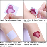 Aneco 288 Pieces Valentines Heart Tattoos Assorted Styles Valentine's Day Temporary Tattoos Red Heart Tattoos for Valentine's Party Favor