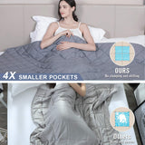 NIGHTLY GOOD DREAM Weighted Blanket 15 lbs 60''x 80'' Adult Heavy Blanket for Anxiety Relief, Premium Cotton with Glass Beads for Better Sleep and Relaxing