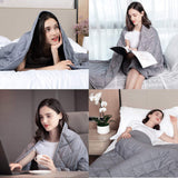 NIGHTLY GOOD DREAM Weighted Blanket 15 lbs 60''x 80'' Adult Heavy Blanket for Anxiety Relief, Premium Cotton with Glass Beads for Better Sleep and Relaxing