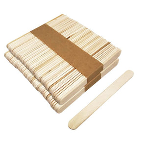 Wooden Craft Sticks, 3.6 Inch Long Natural Wood Popsicle Ice Sticks for DIY Wood Crafts, Hair Removal and Waxing Supplies, Paint Stirrer, Art Projects and Ice Sticks (100 Pieces)