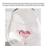 Pink Love Red Wine Cup, Crystal Red Wine Glasses, Romantic Heart Shaped Wine Glasses, Creative Glass Wine Goblet, Champagne Goblet Drinking Cup For Wedding Valentine Party(#3)