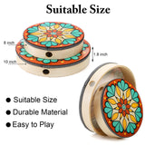 Foraineam 10 Inch & 8 Inch Hand Drum, Musical Percussion Instrument Colorful Wood Frame Drum with Drum Stick