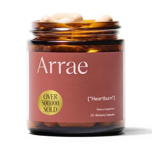 Arrae All Natural Heartburn Relief and Prevention, Immediate Relief from Indigestion and Acid Reflux, 60 Capsules