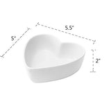 WAIT FLY Heart-shaped Bowls for Salad Soup Snack Dessert Best Kitchen Household Cooking Gifts for Home Kitchen, White