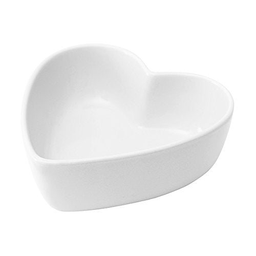 WAIT FLY Heart-shaped Bowls for Salad Soup Snack Dessert Best Kitchen Household Cooking Gifts for Home Kitchen, White