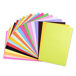 Colored Paper, Colored A4 Copy Paper, Crafting Decorating Cut-to-Size Paper 100 Sheets 20 Different Colors for DIY Art Craft (20 30cm)
