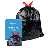 Amazon Basics Multipurpose Drawstring Trash Bags, Unscented, 30 Gallon, 50 Count (Previously Solimo)