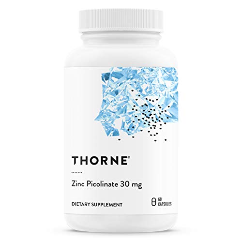Thorne Research - Zinc Picolinate 30 mg - Well-Absorbed Zinc Supplement for Growth and Immune Function - NSF Certified for Sport - 60 Capsules