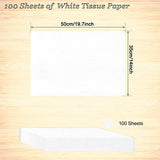 100 Sheets White Tissue Paper - Artdly 14 x 20 Inches Recyclable White Wrapping Paper Bulk for Weddings Birthday DIY Project Christmas Gift Wrapping Crafts Decor
