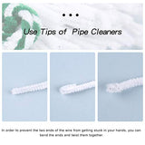 Zxiixz 100 PCS Pipe Cleaners, White Chenille Stems Creative Craft Pipe Cleaners for Crafts Decorations, Boutiques, Sewing, Weddings, Home