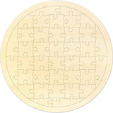 Blank Puzzle Round Shape with 38 Pieces to Draw on, Each Piece is Unique, Blank Wooden Jigsaw Puzzles with Puzzle Tray for Crafts & DIY, Custom Puzzle 8.4x8.4 Inches 1 Pack