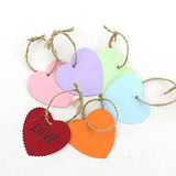 WARMBUY 150 Piece Colorful Paper Gift Tags with 50 Feet Natural Jute Twine, Heart Shaped, 10 Bright Colors