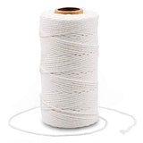G2PLUS White String,Cotton Bakers Twine,328 Feet 2MM Natural White Cotton String for Crafts,Gift Wrapping String,Arts & Crafts,Home Decor,Gift Packaging