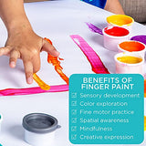 Horizon Group USA Finger Paint, 24 Pack, Safe & Non-Toxic Washable Finger Paint, Resealable Jars of Finger Paint in 24, Washes Off with Soap & Water, Perfect for Creative Sensory Play, Multi