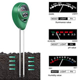 PentaBeauty Soil pH Meter, 3-in-1 Soil Tester with Moisture, Light and PH Soil Test Kit for Garden, Farm, Lawn, Indoor & Outdoor, Soil Moisture Meter