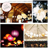 LOGUIDE Paper Lantern Lights,Battery Operated LED Party Lights Bulbs for Paper Lantern Balloons Party Decoration, Waterproof - Warm White 12PACK