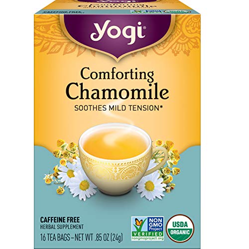 Yogi Tea - Comforting Chamomile Tea (6 Pack) - Soothes Mild Tension and Promotes Sleep - Caffeine Free - 96 Organic Herbal Tea Bags