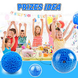 YongnKids Amaze 3D Gravity Memory Sequential Maze Ball Puzzle Toy Gifts for Kids Adults - Challenges Game Lover Tiny Balls Brain Teasers Game (Blue)