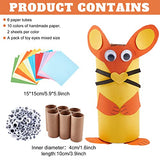 FREEBLOSS 6Pcs DIY Toilet Paper Roll Crafts Easy Paper Roll Crafts Lovely Animals Paper Craft for Kids to Do at Home