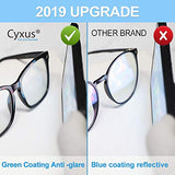 Cyxus Blue Light Filter Computer Glasses for Blocking Headache [Anti Eye Eyestrain] Transparent Lens Gaming Glasses, Unisex (Men/Women)