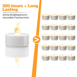 KOABY 12/24/50/100/200/400 Pack Battery Operated Tea Lights Candles, Flickering Flameless LED Lights, Last 200H+, for Decoration(12 Pack, Warm White)