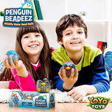 YoYa Toys Beadeez Penguin Stress Relief Balls (Set of 3) - Anxiety Relief Squeezing Squishy Balls for Kids and Adults - Funny Fidget Sensory Toy Filled with Water Beads - ADHD Hand Finger Exerciser