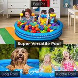 JAMBO Kiddie Pool- Inflatable Swimming Pool for Kids, Toddlers, and Baby | Doubles as a Ball Pit & Dog Pool | Great Splash Pool Backyard Water Toys