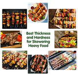 Minisland Premium 12 Inch Bamboo Skewers for Kabobs 4mm Thick Round BBQ Food Sticks 100 Counts in 2 Packs, Many Sizes Choices 4.7"/5.5"/6"/7"/8"/10"/12" -MSL167