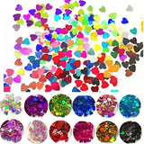 Valentines Day Nail Art, Heart Glitters Nail Sequins,Colorful Hearts Nail Glitter Sequins,Confetti Paillettes for DIY Nail Art,Eye Makeup Sequins,Lip Gloss Decorations